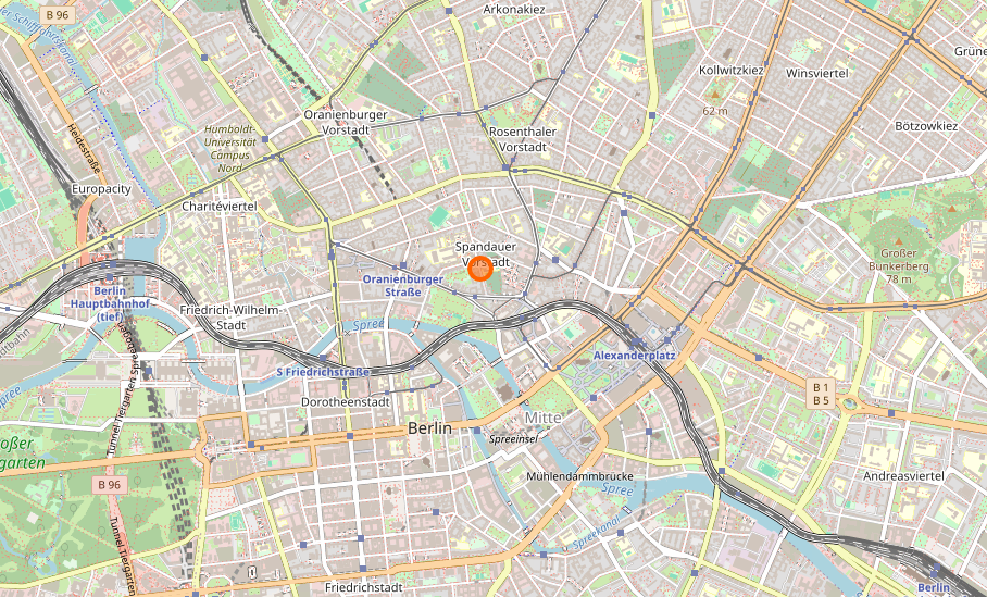 Map: Große Hamburger Straße 28, 10115 Berlin