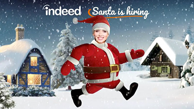 Indeed: “Santa is hiring”: Face in the hole campaign