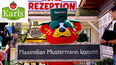 Karls Erdbeerhof: Personalised welcome film for hotel guests
