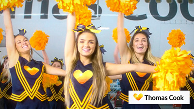 Thomas Cook: Cheerleader greetings as a travel inspiration